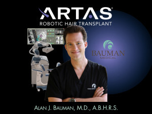 Artas Fue Hair Transplant In Florida Dr. Alan Bauman Offers Artas Robotic Fue In Florida