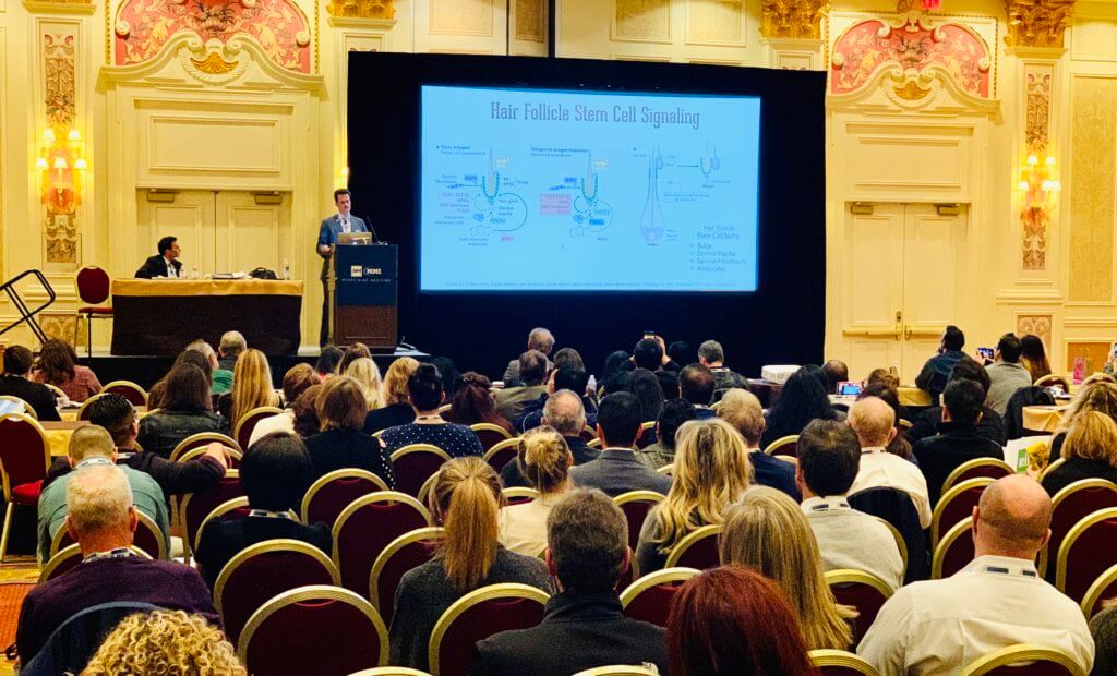 Stem Cell Derived Growth Factors Cytokines Anteage For Hair Growth Dr Alan Bauman Presenting Clinical Trial Research On Anteage Stem Cell Growth Factor Treatment Hair Regrowth