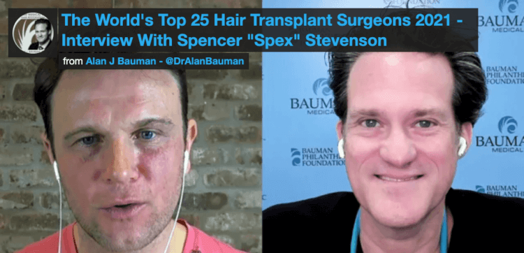 Dr Alan Bauman named among The Top 25 Hair Transplant Surgeons in the World by ApeToGentlemen/Spex Hair